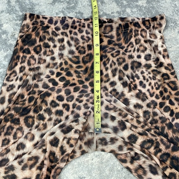 New Good American Sheer Mesh Wide Leg Pants Leopard Cover Up Club Sz M - Picture 10 of 14